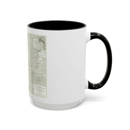 Western Theatre of War (1918) (Map) Accent Coffee Mug