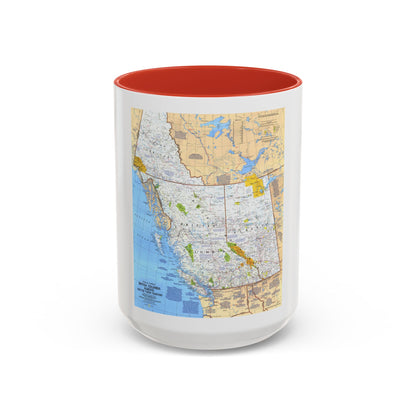 Canada - British Columbia, Alberta & Yukon (1978) (Map) Accent Coffee Mug