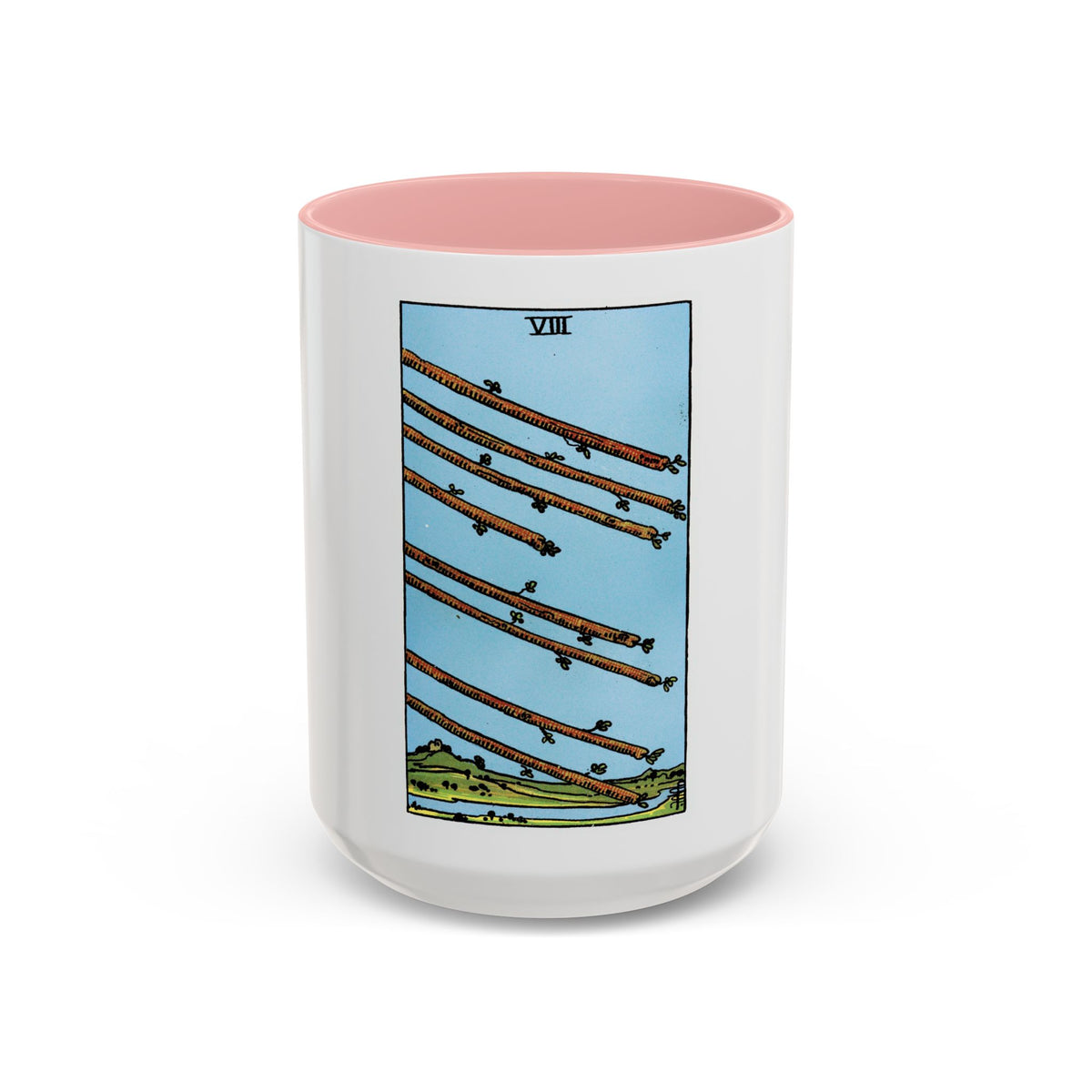 The 8 of Wands (Tarot Card) Accent Coffee Mug