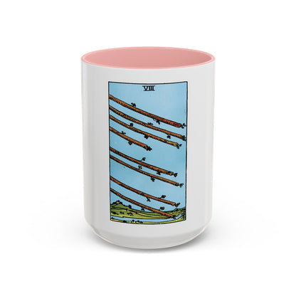 The 8 of Wands (Tarot Card) Accent Coffee Mug
