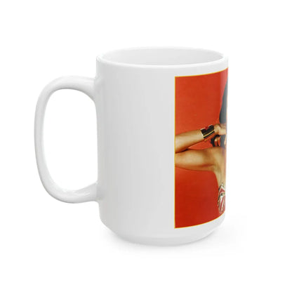 Lynda Carter #86 - Wonder Woman Photo (Vintage Female Icon) White Coffee Mug-Go Mug Yourself