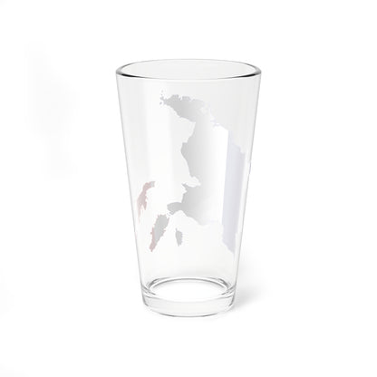 Flag-map of the First French Empire (France) Pint Glass 16oz
