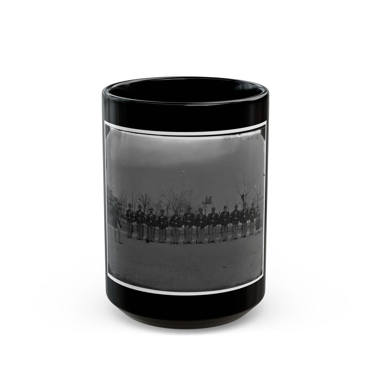 Washington, D.C. Noncommissioned Officers Of Company H, 10th Veteran Reserve Corps, At Washington Circle (U.S. Civil War) Black Coffee Mug