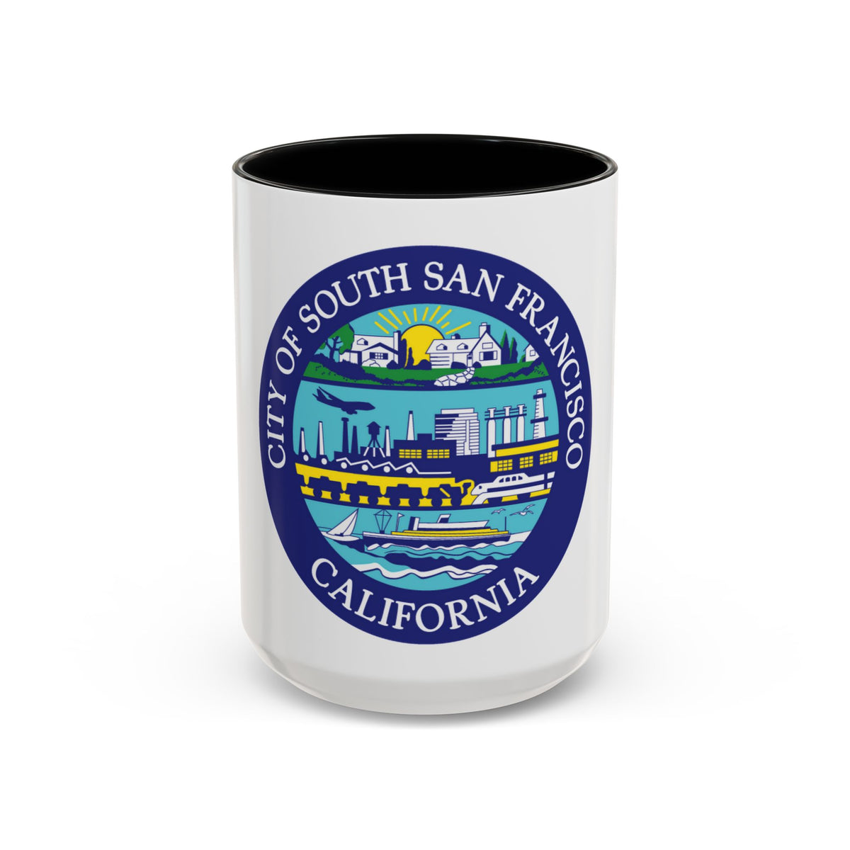 Seal of South San Francisco California - Accent Coffee Mug