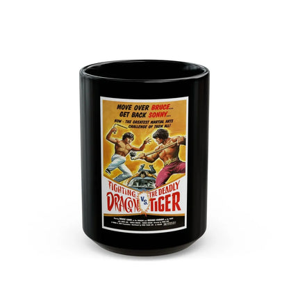 FIGHTING DRAGON VS DEADLY TIGER 1974 Movie Poster - Black Coffee Mug-15oz-Go Mug Yourself