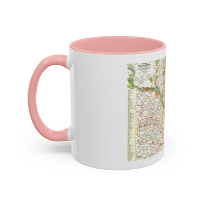 USA - Washington, Suburban (1964) (Map) Accent Coffee Mug
