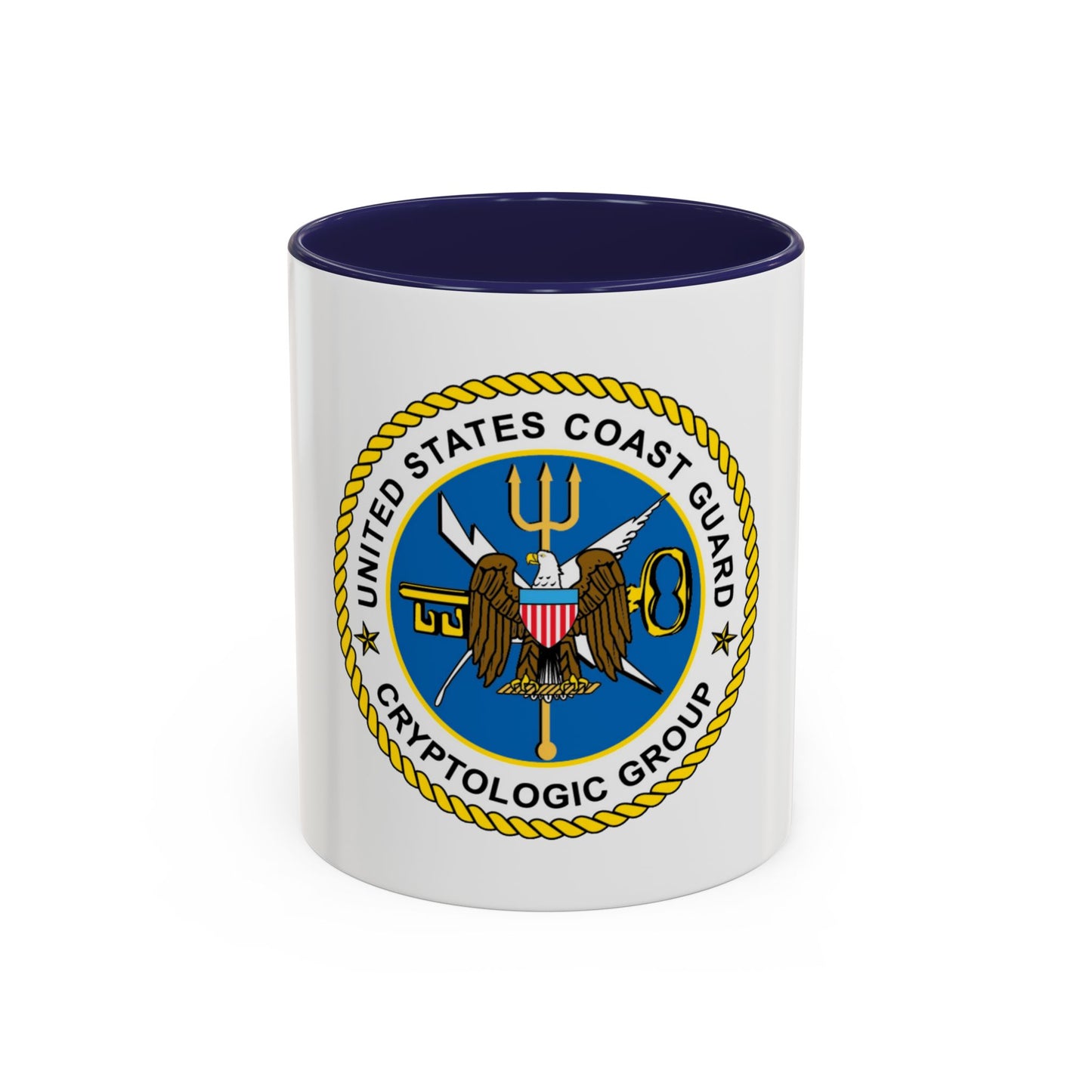 USCG Cryptologic Group (U.S. Coast Guard) Accent Coffee Mug