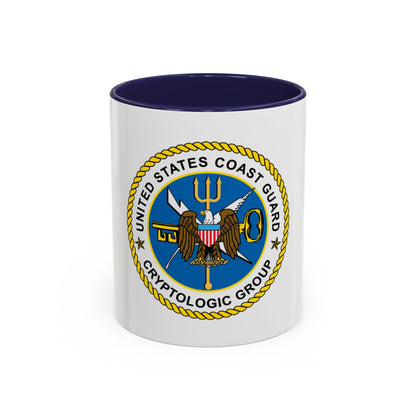 USCG Cryptologic Group (U.S. Coast Guard) Accent Coffee Mug