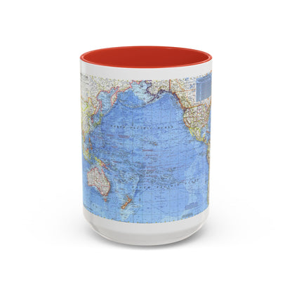 Pacific Ocean (1969) (Map) Accent Coffee Mug