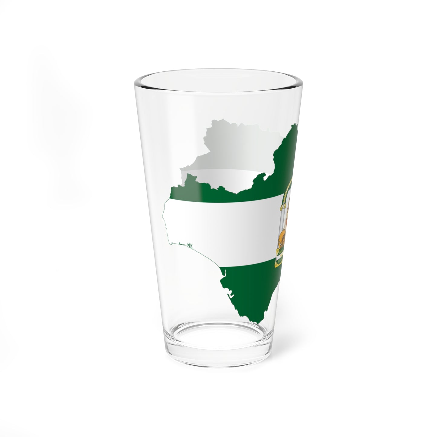 Flag map of Andalucia (Spain) Pint Glass 16oz
