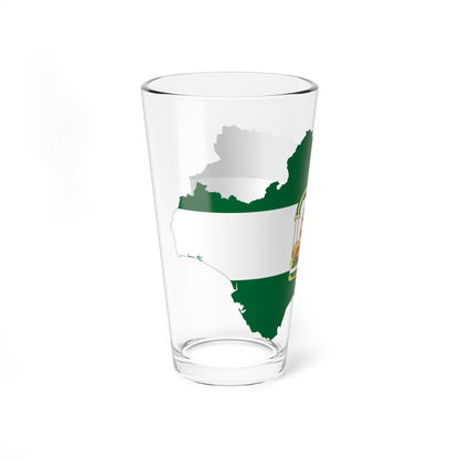 Flag map of Andalucia (Spain) Pint Glass 16oz