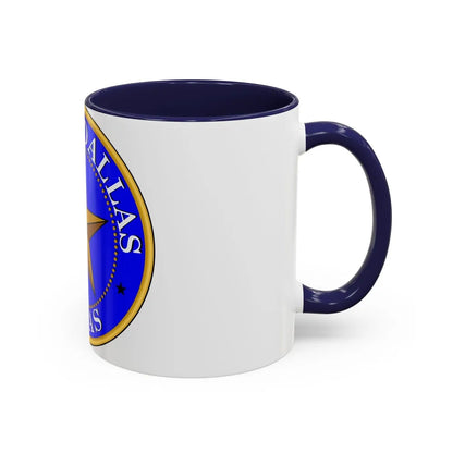 Seal of Dallas - Accent Coffee Mug-Go Mug Yourself