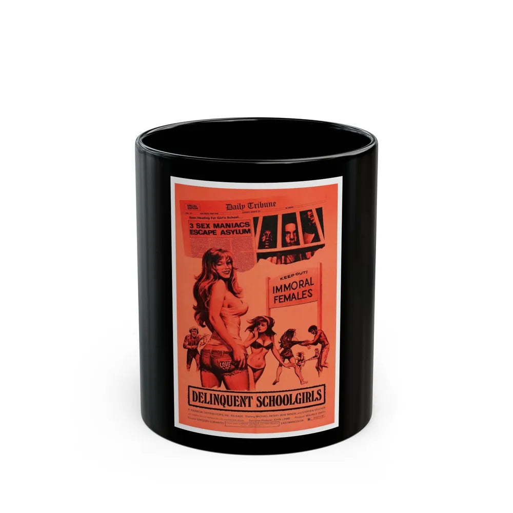 DELINQUENT SCHOOLGIRLS (CARNAL MADNESS) 1975 Movie Poster - Black Coffee Mug-11oz-Go Mug Yourself