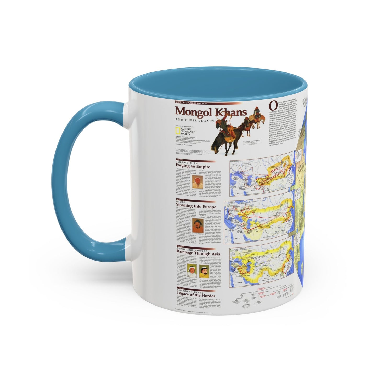 Mongol Khans and Their Legacy (1996) (Map) Accent Coffee Mug