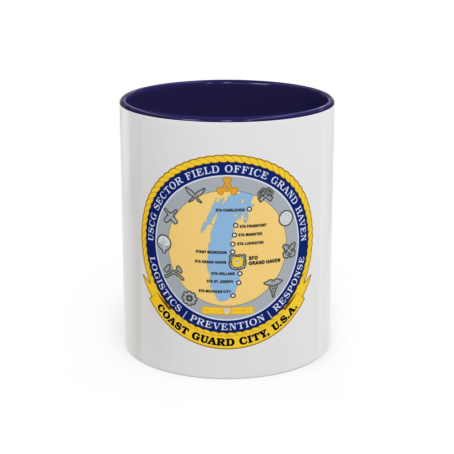 USCG Sector Field Office Grand Haven (U.S. Coast Guard) Accent Coffee Mug