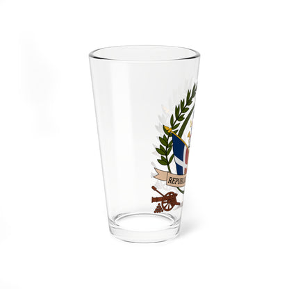 Primer Escudo Dominicano (Dominica) (Coat of Arms) Pint Glass 16oz