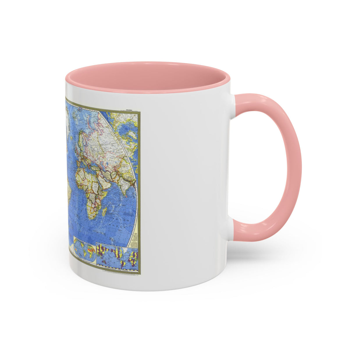 World Map (1965) (Map) Accent Coffee Mug