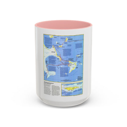 Americas - Threading the Island (1986) (Map) Accent Coffee Mug