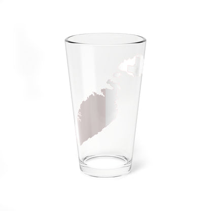 Flag map of Malta (Malta) Pint Glass 16oz