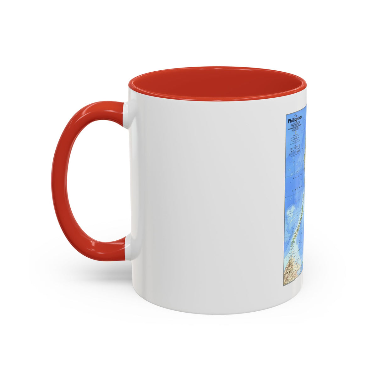 Philippines, The (1986) (Map) Accent Coffee Mug