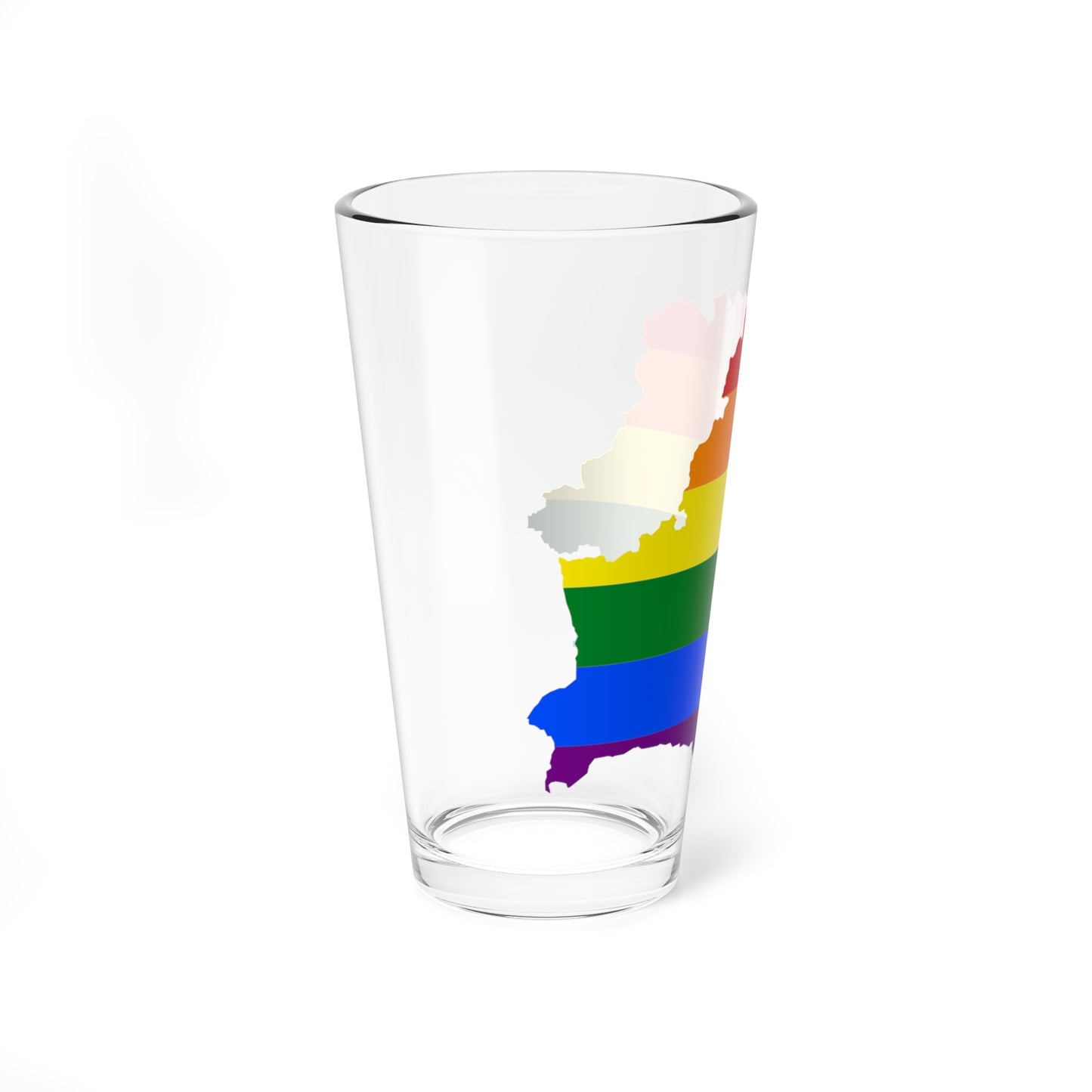 LGBT flag map of Belarus (Belarus) Pint Glass 16oz