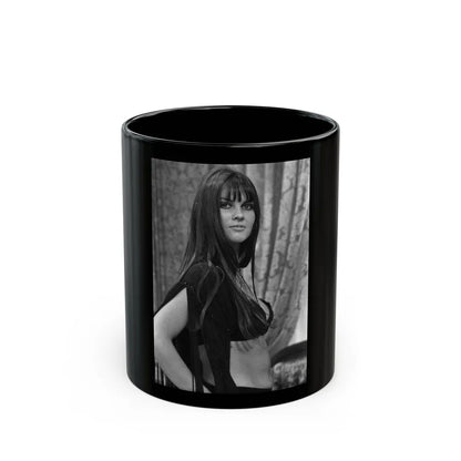 Caroline Munro #198 (Vintage Female Icon) Black Coffee Mug-11oz-Go Mug Yourself