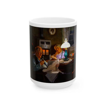 Elderly Couple - White Coffee Mug-15oz-Go Mug Yourself