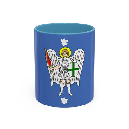 Flag of Iklin Malta - Accent Coffee Mug-11oz-Light Blue-Go Mug Yourself