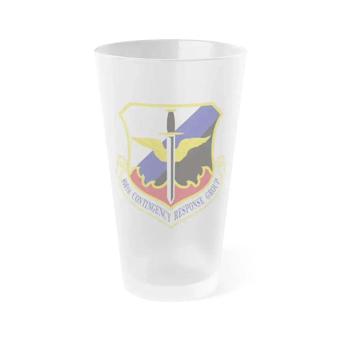 816th Contingency Response Group (U.S. Air Force) Frosted Pint Glass 16oz 16oz Frosted - Go Mug Yourself