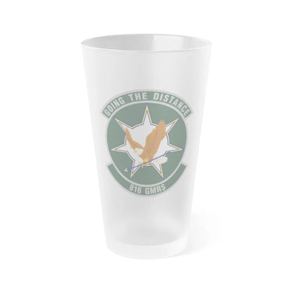 816th Global Mobility Readiness Squadron (U.S. Air Force) Frosted Pint Glass 16oz-16oz-Frosted-Go Mug Yourself