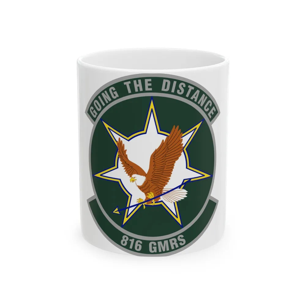 816th Global Mobility Readiness Squadron (U.S. Air Force) White Coffee Mug-11oz-Go Mug Yourself