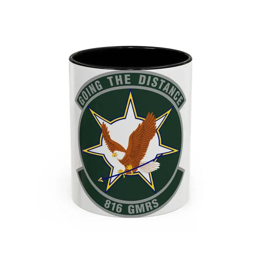 816th Global Mobility Readiness Squadron (U.S. Air Force) Accent Coffee Mug 11oz Black - Go Mug Yourself