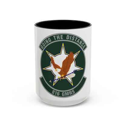 816th Global Mobility Readiness Squadron (U.S. Air Force) Accent Coffee Mug 15oz Black - Go Mug Yourself