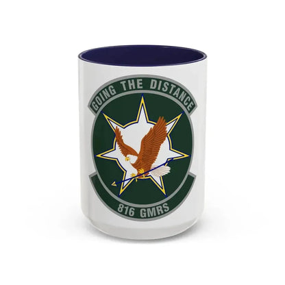 816th Global Mobility Readiness Squadron (U.S. Air Force) Accent Coffee Mug 15oz Navy - Go Mug Yourself