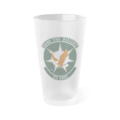 816th Global Mobility Readiness Squadron (U.S. Air Force) Frosted Pint Glass 16oz 16oz Frosted - Go Mug Yourself