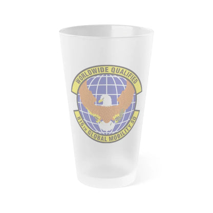 816th Global Mobility Squadron (U.S. Air Force) Frosted Pint Glass 16oz-16oz-Frosted-Go Mug Yourself