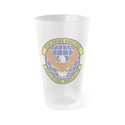 816th Global Mobility Squadron (U.S. Air Force) Frosted Pint Glass 16oz 16oz Frosted - Go Mug Yourself