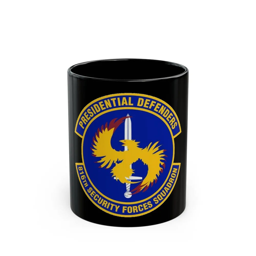 816th Security Forces Squadron (U.S. Air Force) Black Coffee Mug-11oz-Go Mug Yourself