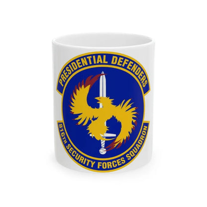 816th Security Forces Squadron (U.S. Air Force) White Coffee Mug-11oz-Go Mug Yourself