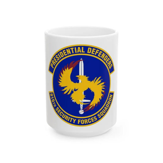 816th Security Forces Squadron (U.S. Air Force) White Coffee Mug-15oz-Go Mug Yourself