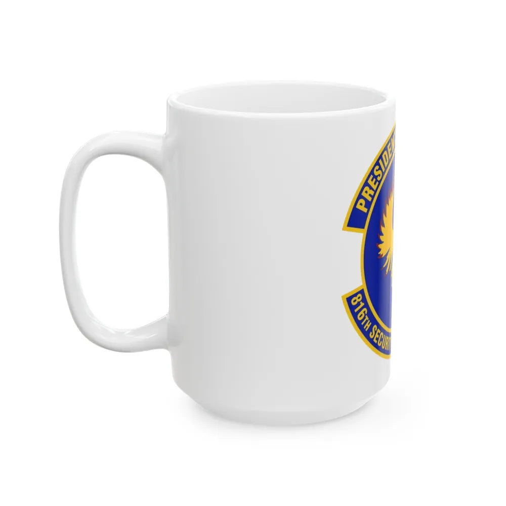 816th Security Forces Squadron (U.S. Air Force) White Coffee Mug-Go Mug Yourself