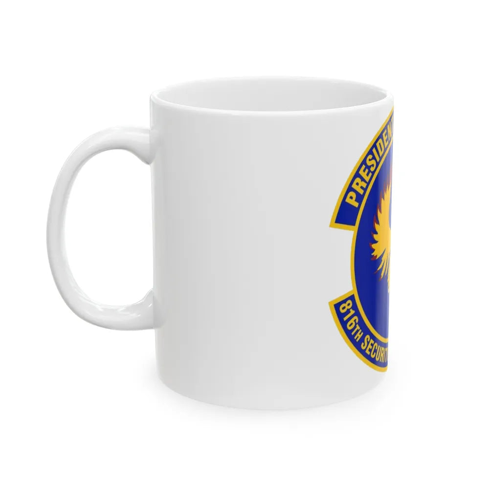 816th Security Forces Squadron (U.S. Air Force) White Coffee Mug-Go Mug Yourself