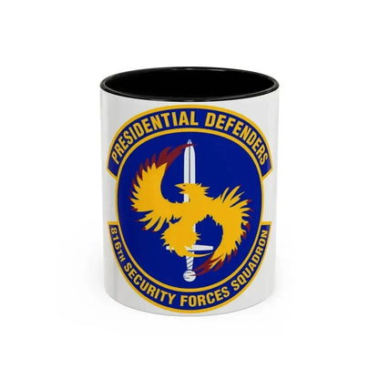 816th Security Forces Squadron (U.S. Air Force) Accent Coffee Mug 11oz Black - Go Mug Yourself