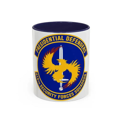 816th Security Forces Squadron (U.S. Air Force) Accent Coffee Mug 11oz Navy - Go Mug Yourself