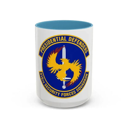 816th Security Forces Squadron (U.S. Air Force) Accent Coffee Mug 15oz Light Blue - Go Mug Yourself