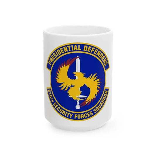 816th Security Forces Squadron (U.S. Air Force) White Coffee Mug 15oz - Go Mug Yourself