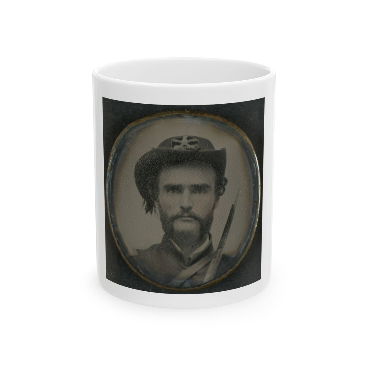 Unidentified Cavalry Soldier In Union Uniform With Sword (U.S. Civil War) White Coffee Mug