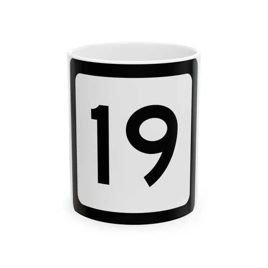 WV-19 (Virginia) (Road Sign) White Coffee Mug-11oz-Go Mug Yourself