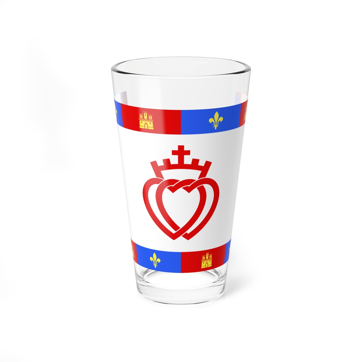 Traditional flag of Vendee (France) Pint Glass 16oz