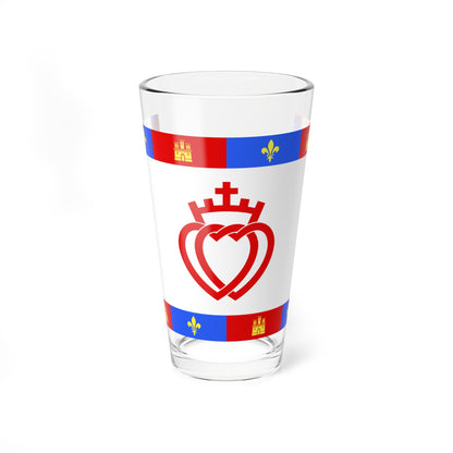 Traditional flag of Vendee (France) Pint Glass 16oz